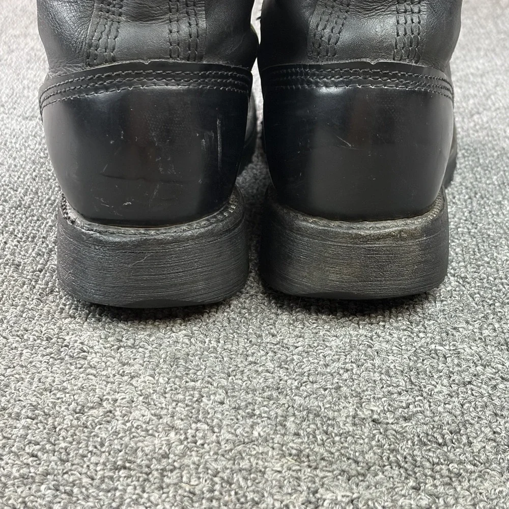 Vintage Corcoran 1520 Black Leather Jump Boots USA Vibram Military Combat 8.5 M